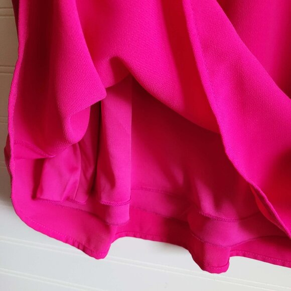 Everly Dress Womens Small Pink 3/4 Sleeve V Neck Elastic Waist Partly Lined - Picture 10 of 12